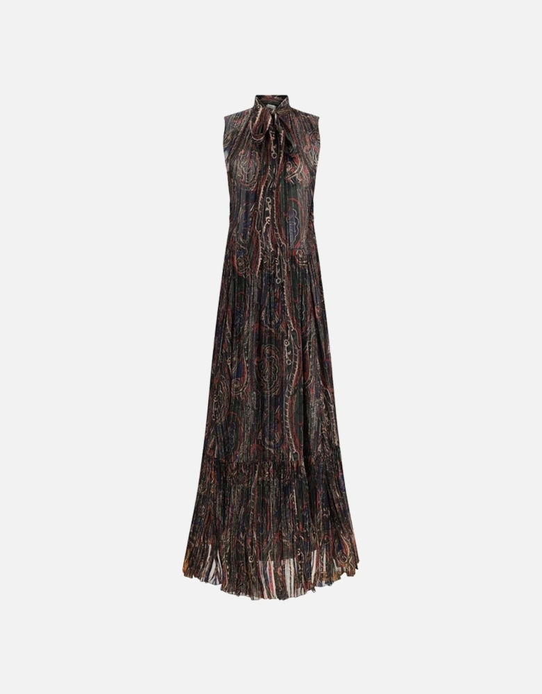 Sleeveless Long Dress with Lavalliere Tie Women - Multicolor Dresses