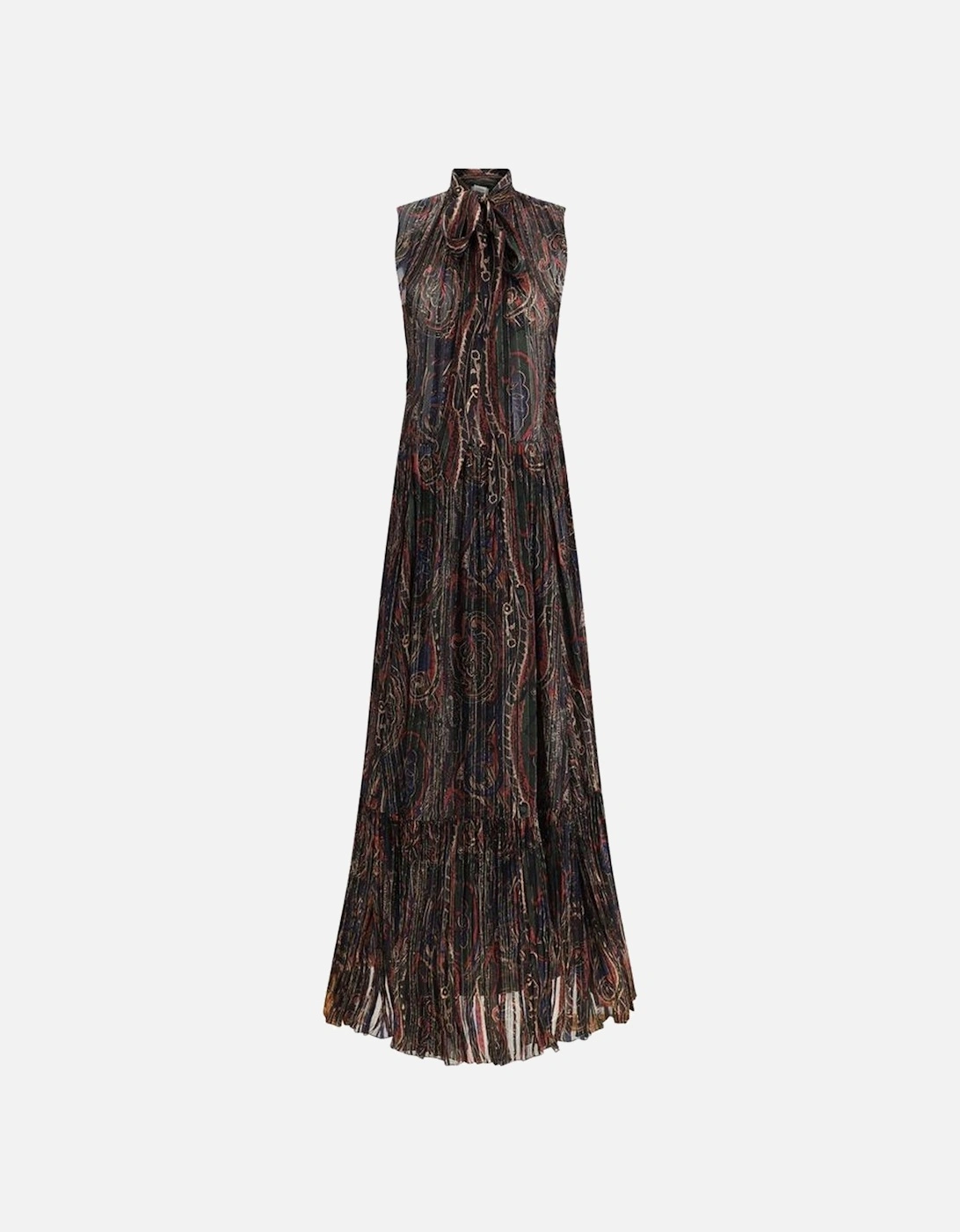 Sleeveless Long Dress with Lavalliere Tie Women - Multicolor Dresses, 4 of 3
