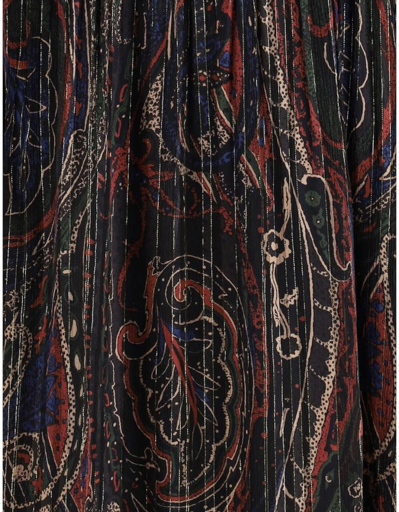 Sleeveless Long Dress with Lavalliere Tie Women - Multicolor Dresses