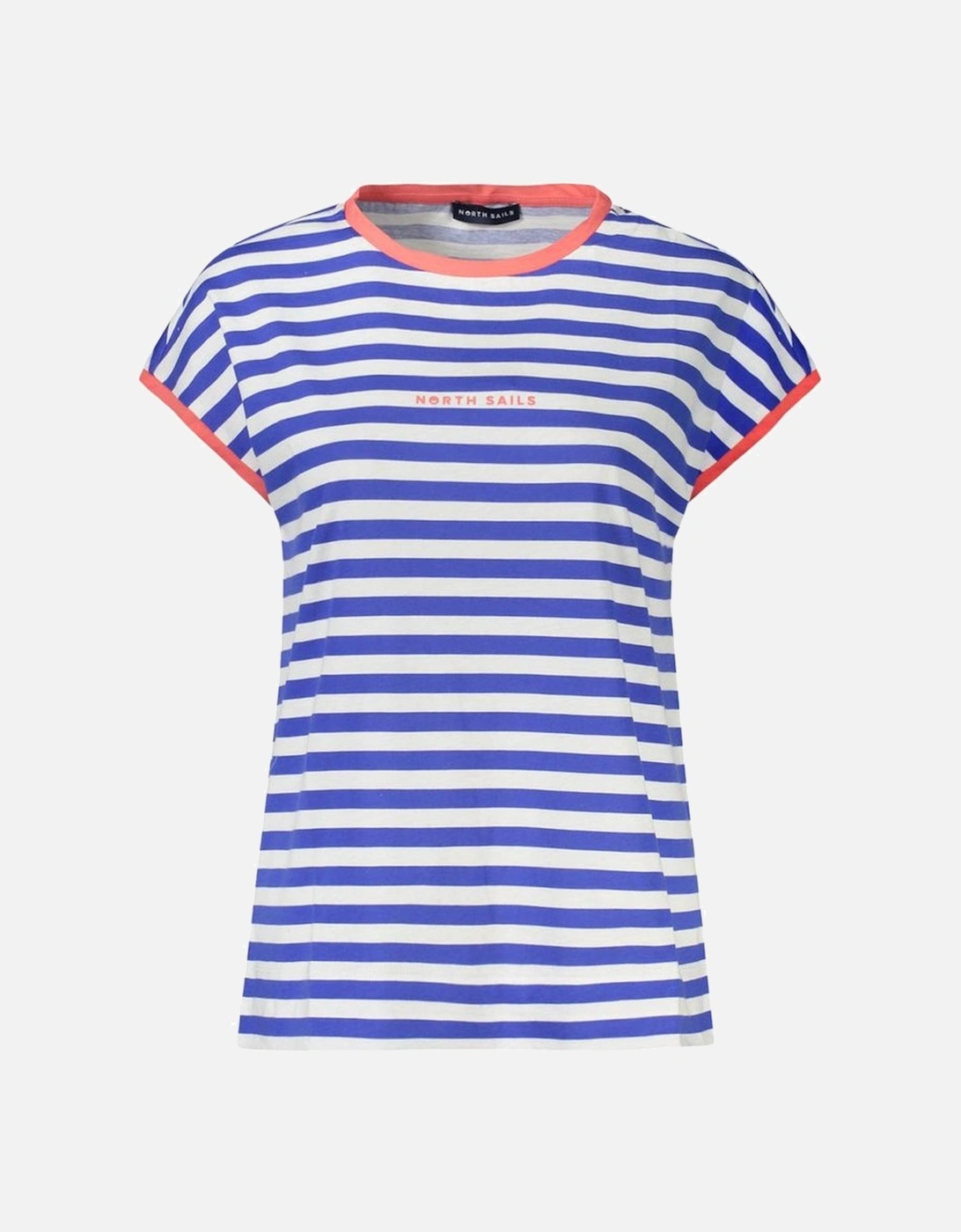 Sleeveless Striped Crew Neck T-Shirt Women - Blue, 3 of 2