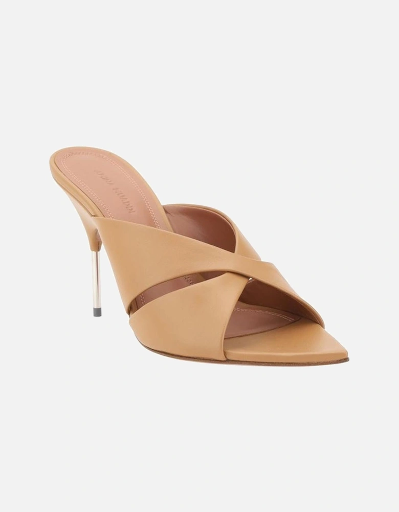 Samantha Metallic Stiletto Heel Sandals Women - Beige