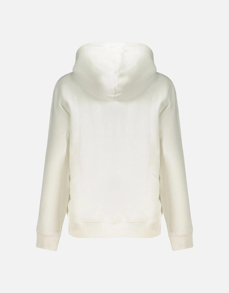 Long-Sleeve Hooded Sweatshirt with Embroidered Logo Women - White