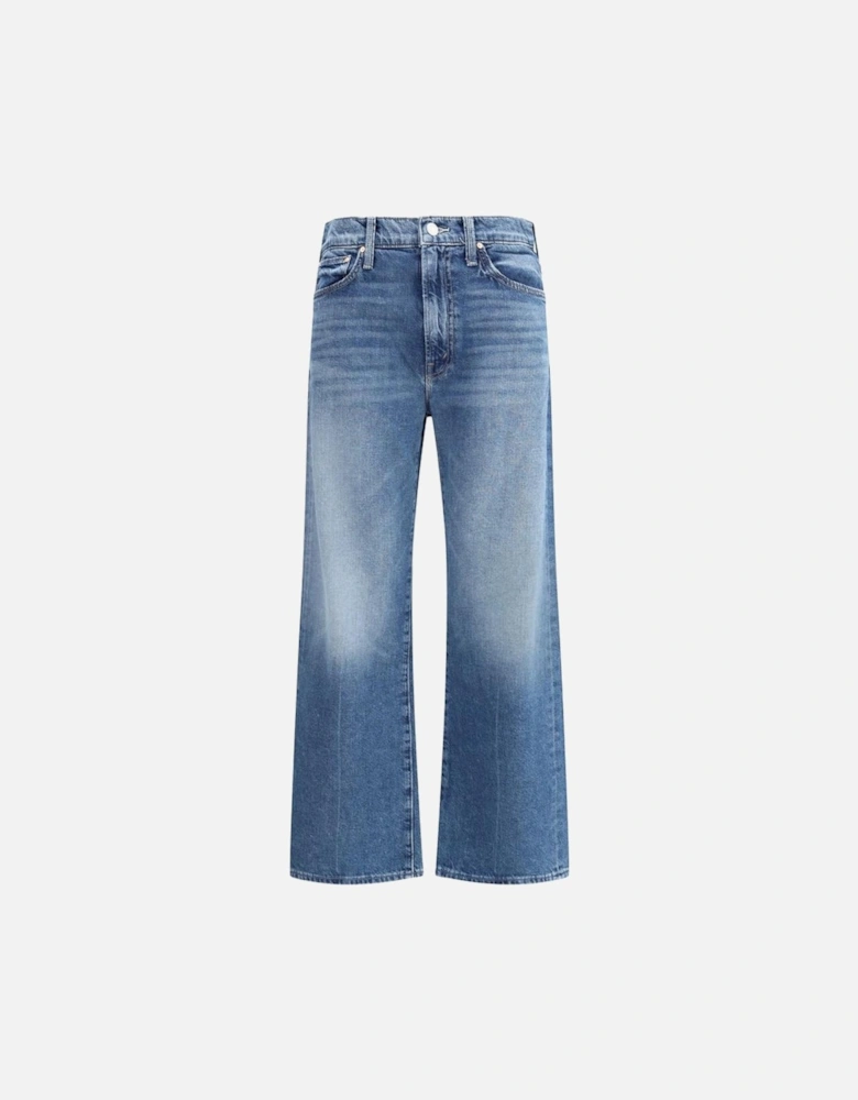 High-Waisted Wide Leg Jeans with Five-Pocket Design Women - Blue Jeans
