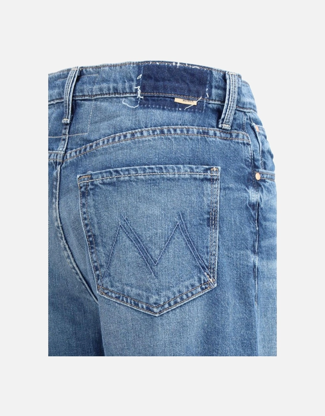 High-Waisted Wide Leg Jeans with Five-Pocket Design Women - Blue Jeans