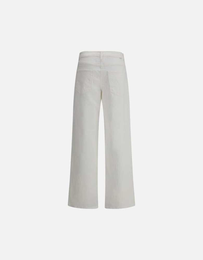 Wide Leg High Waist Spinner Jeans Women - White Jeans