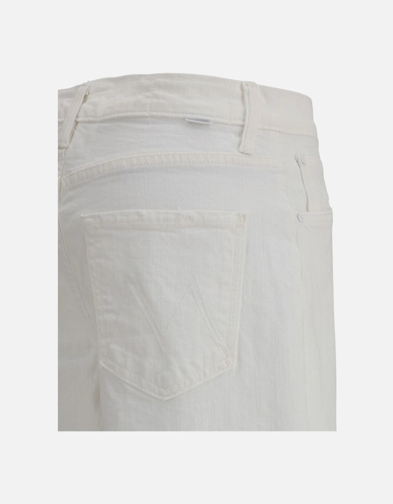Wide Leg High Waist Spinner Jeans Women - White Jeans