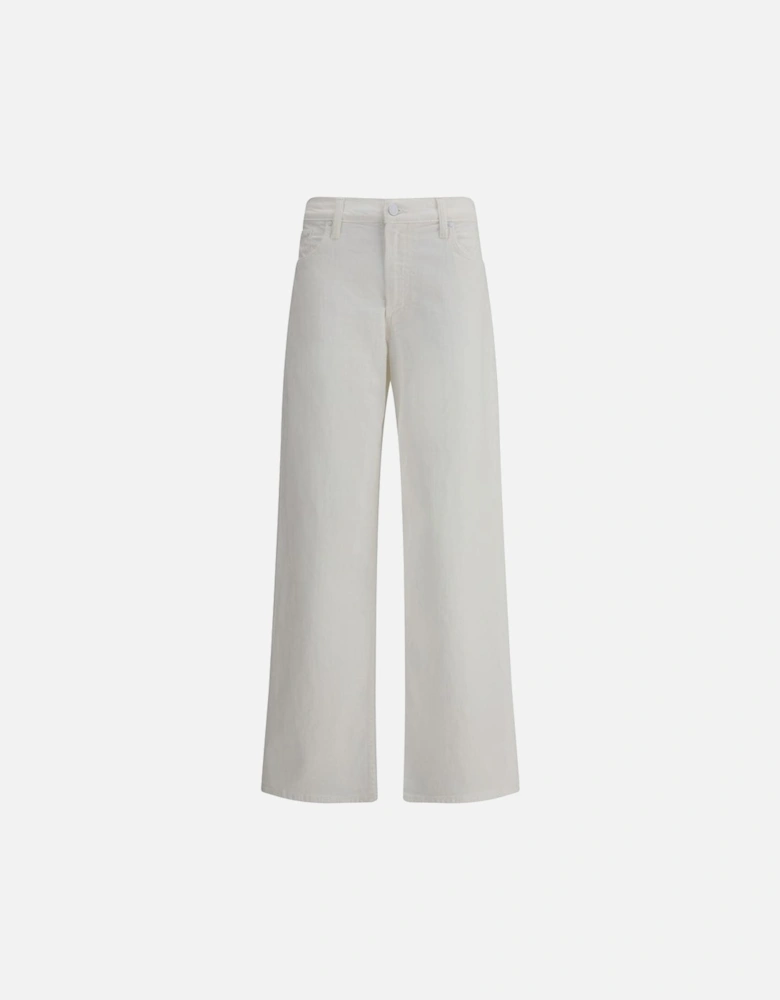 Wide Leg High Waist Spinner Jeans Women - White Jeans
