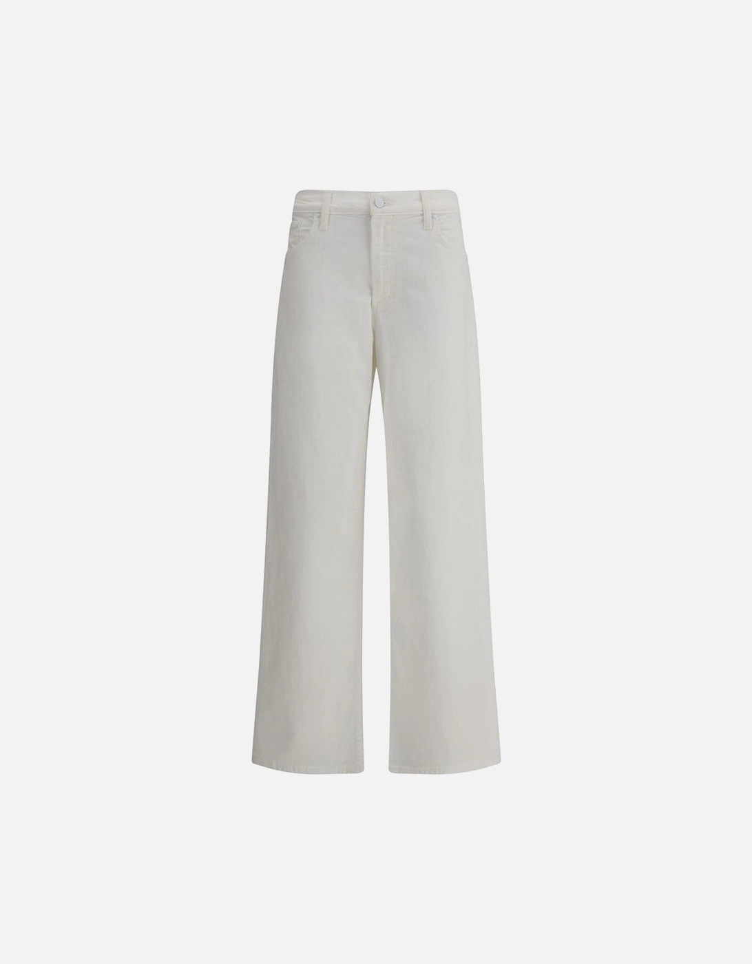 Wide Leg High Waist Spinner Jeans Women - White Jeans, 4 of 3
