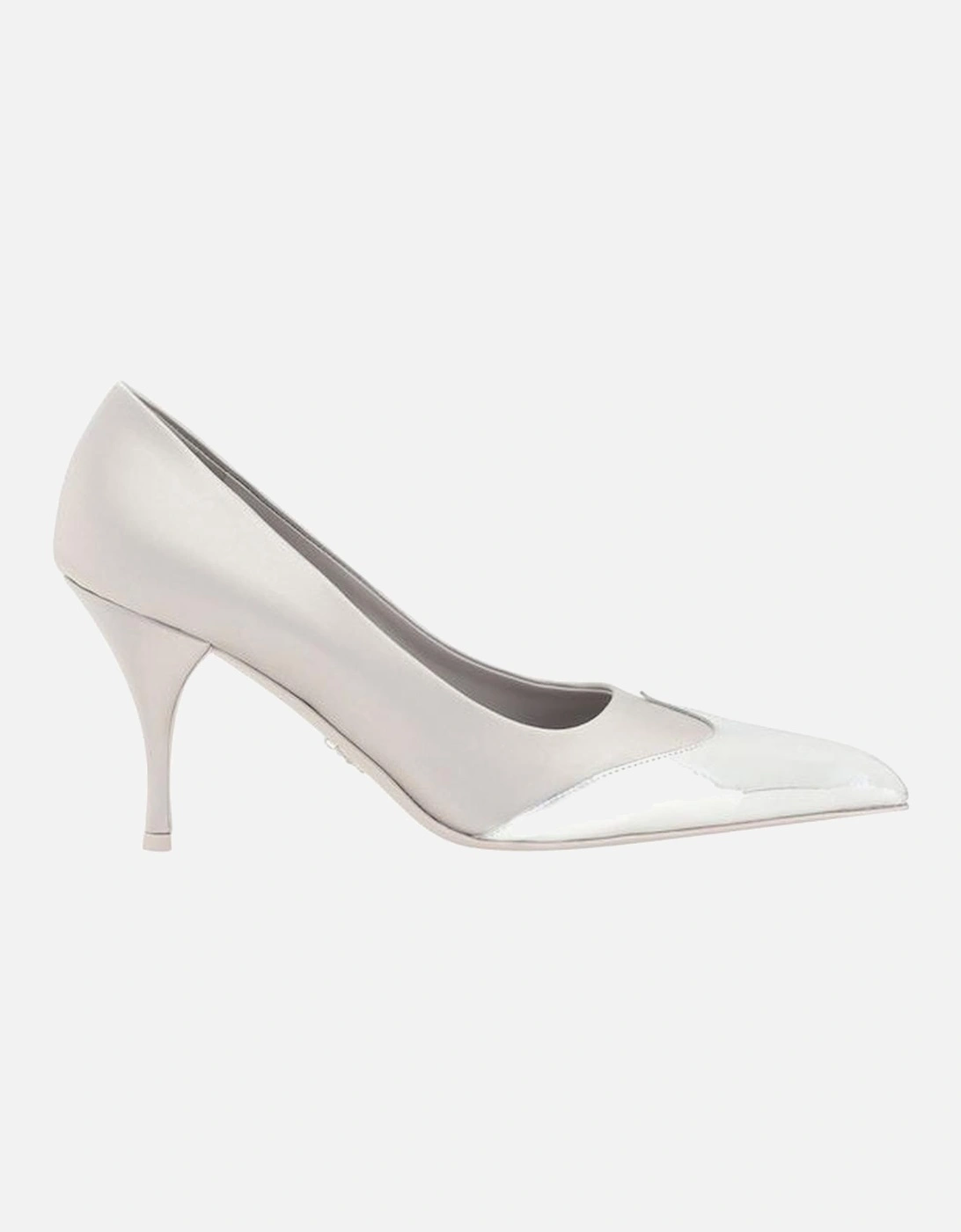 Metallic Leather Pointed Toe Stiletto Pumps Women - Silver, 5 of 4
