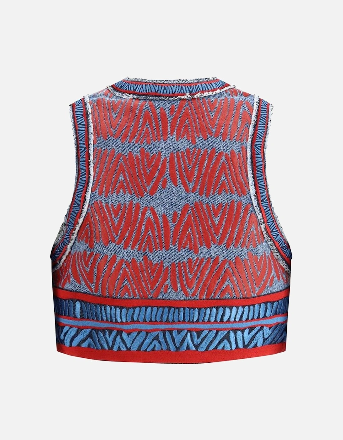 Ethnic Pattern Cropped Dalia Vest Women - Multicolor T-Shirts