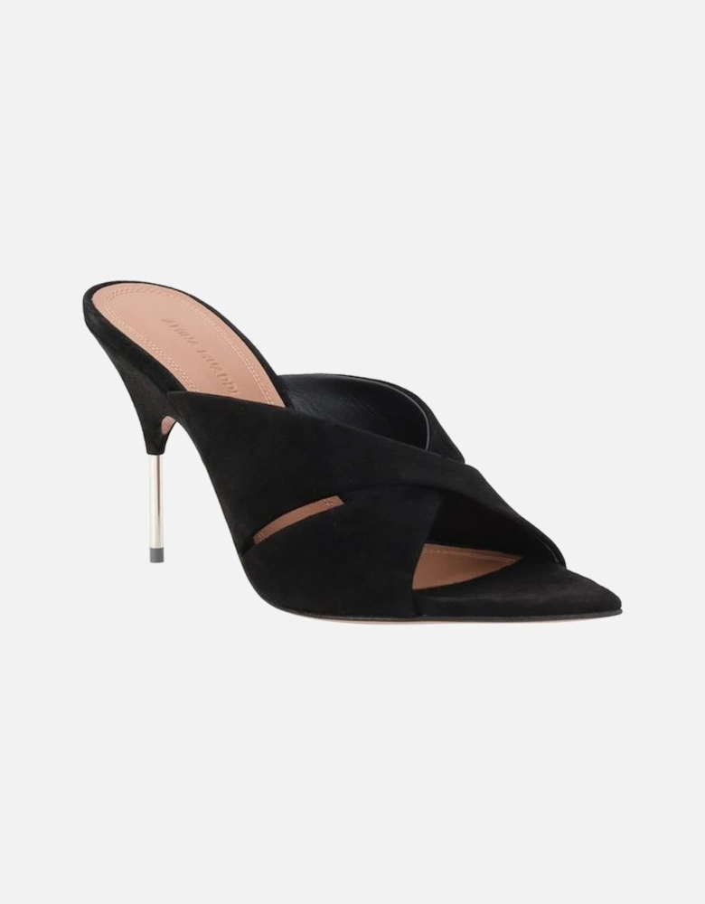 Samantha Sabot Sandals with Metallic Stiletto Heel Women - Black