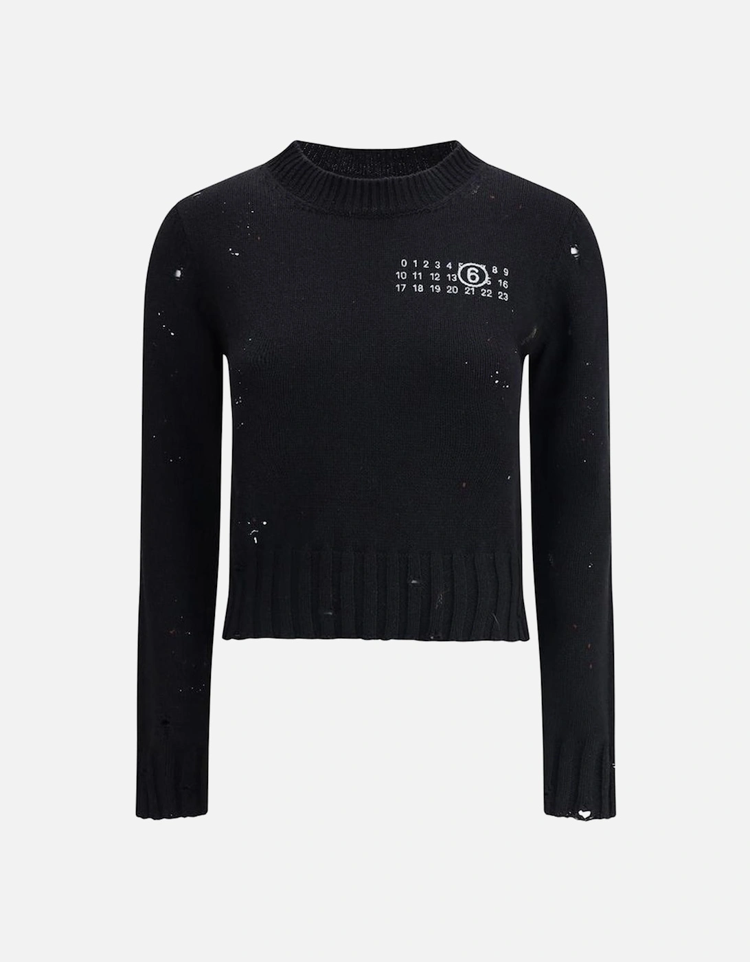 Grunge Ribbed Crew Neck Sweater Women - Black, 4 of 3