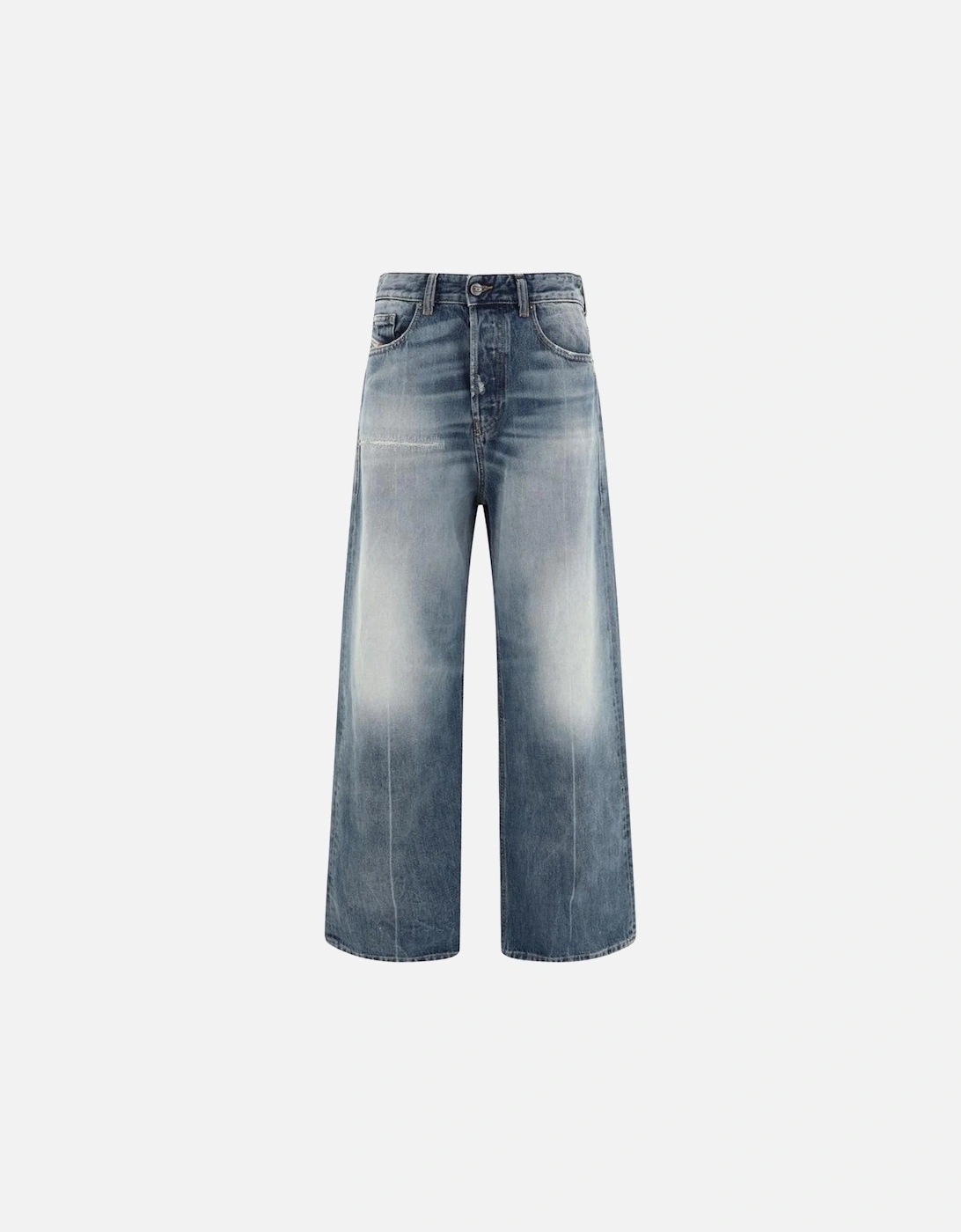 Wide Leg Loose Fit Five-Pocket Jeans Women - Blue Jeans, 4 of 3