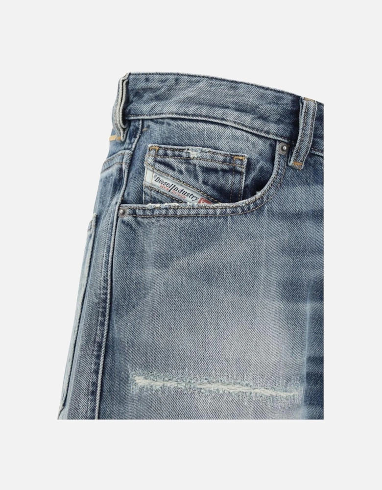 Wide Leg Loose Fit Five-Pocket Jeans Women - Blue Jeans