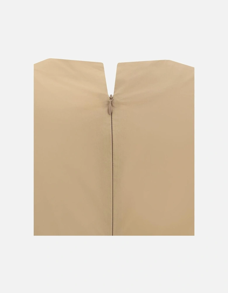 Terry Long Sleeve Jersey with Zippered Cuffs Women - Beige T-Shirts