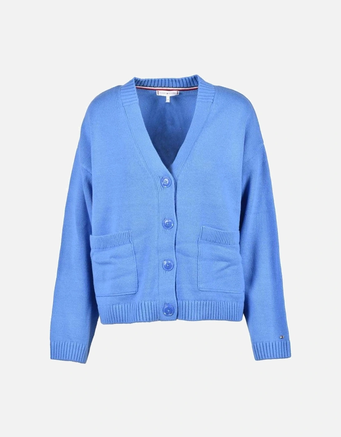 Elegant Versatile Button-Front Cardigan Women - Blue, 3 of 2