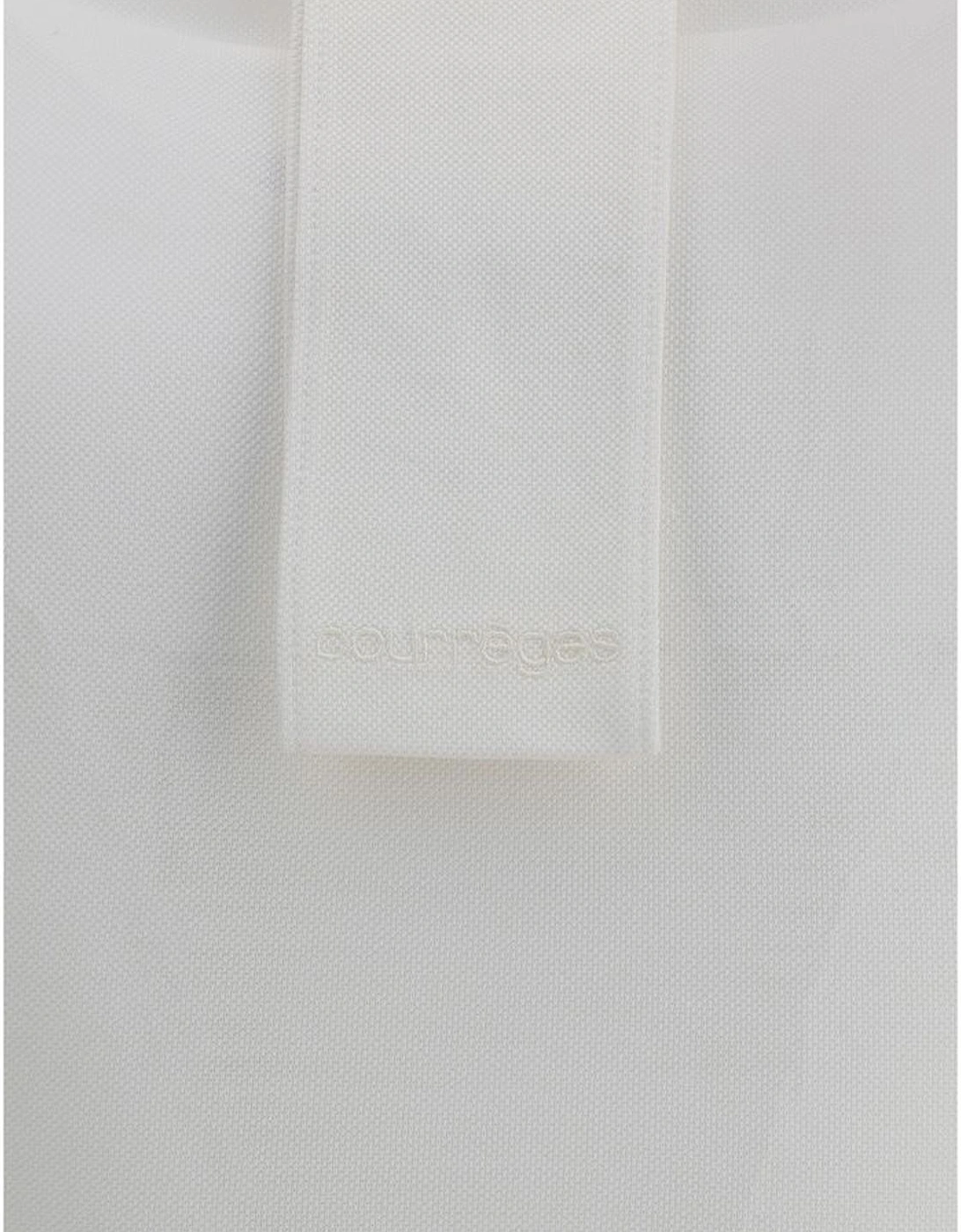 Cotton Polo Style Dress with Embroidered Logo Women - White Dresses