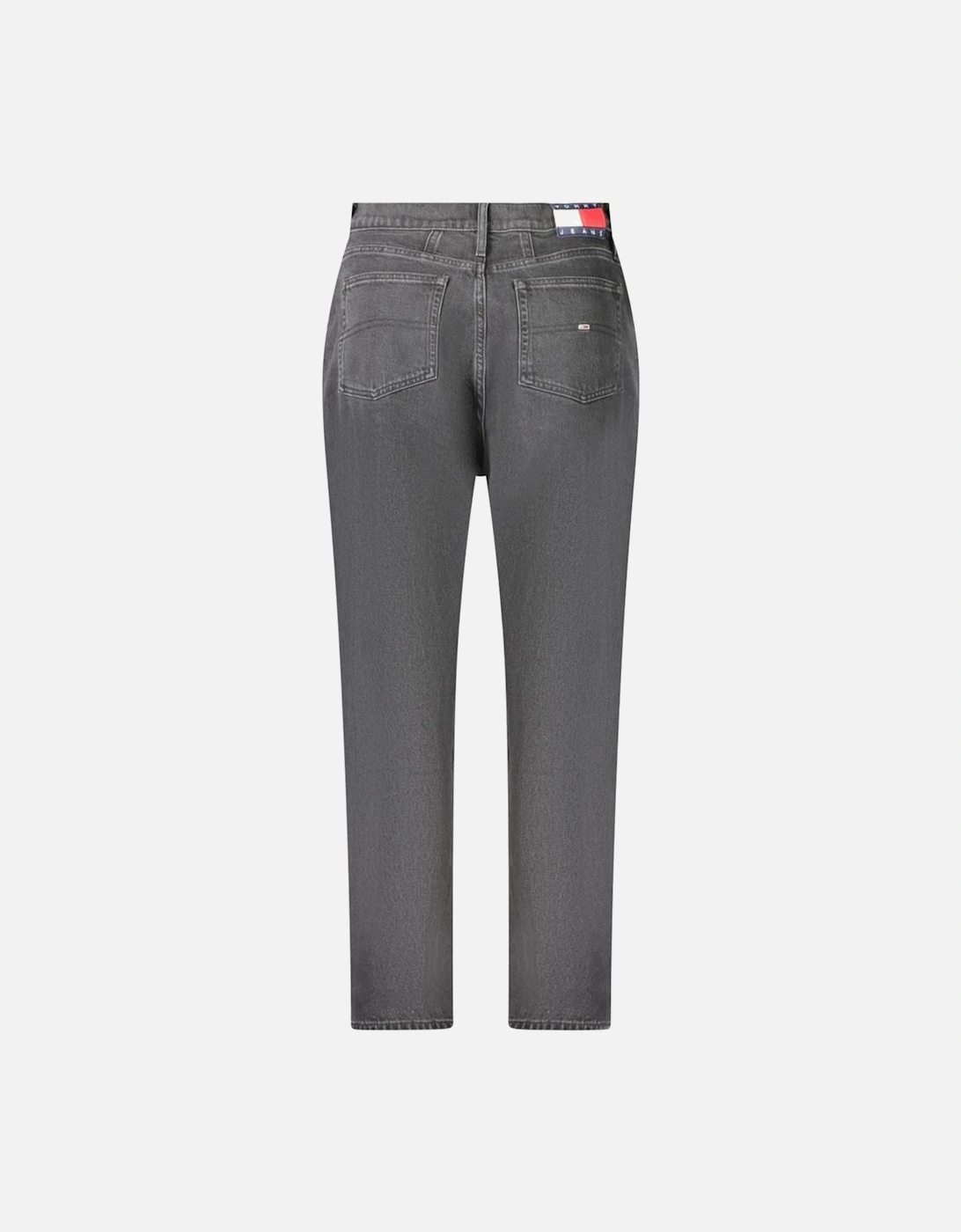 Ultra-High Tapered Mom Jeans with Embroidery Women - Black Jeans