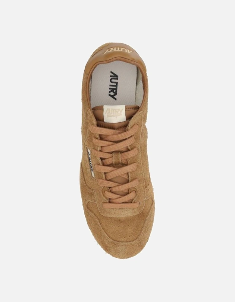 Windspin Low Suede Lace-Up Sneakers Women - Brown