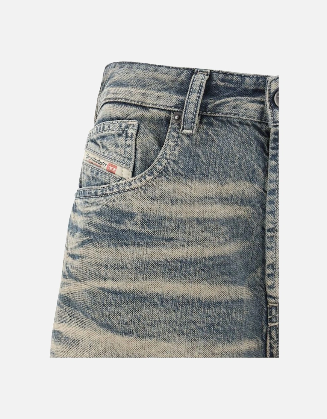 Wide Leg Loose Fit Jeans with Back Logo Applique Women - Beige Jeans