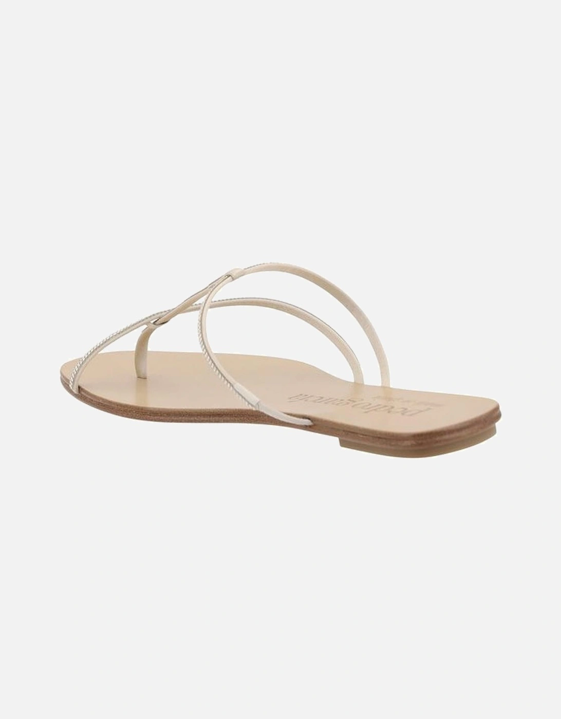 Rhinestone-Embellished Estee Flip-Flop Sandals Women - White