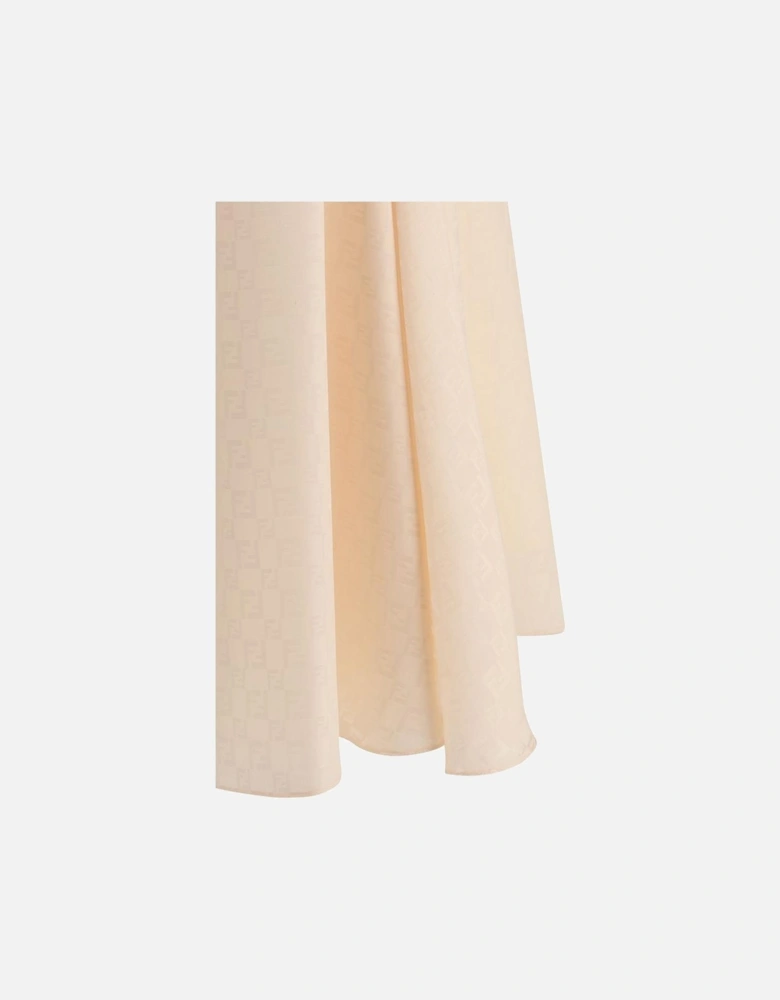 Silk Midi Skirt with FF Pattern Women - Multicolor