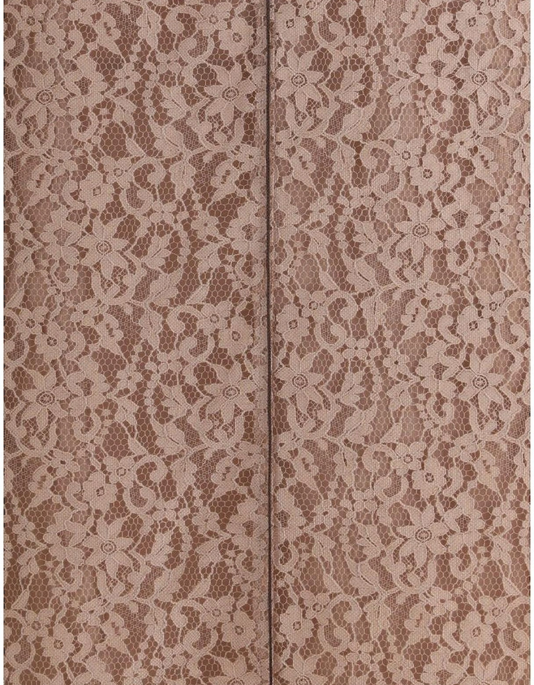 Lace Midi Dress with Silk Georgette Overlay Women - Multicolor Dresses