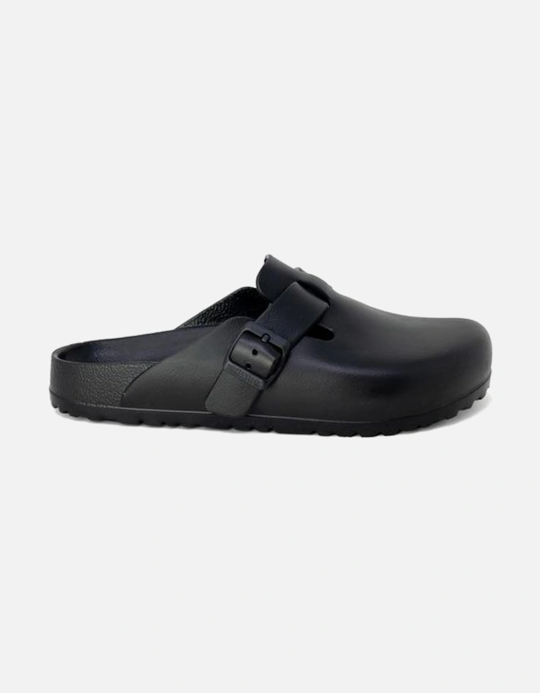 Plastic Slip-On Slippers with 2.5cm Heel Women - Black Sandals