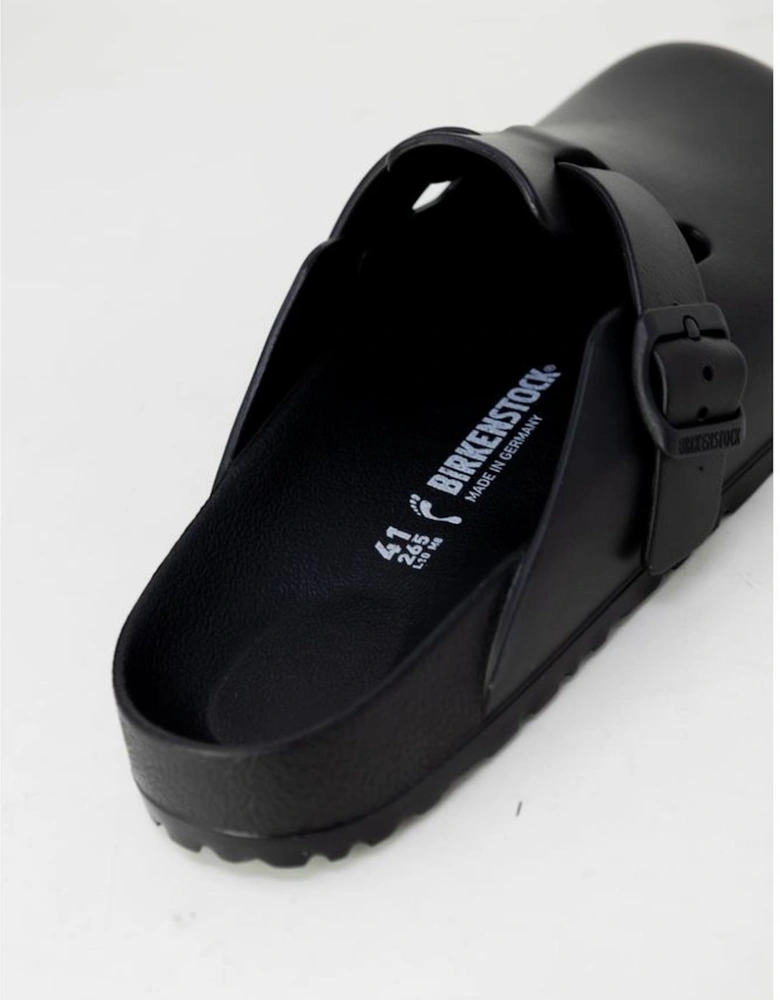 Plastic Slip-On Slippers with 2.5cm Heel Women - Black Sandals