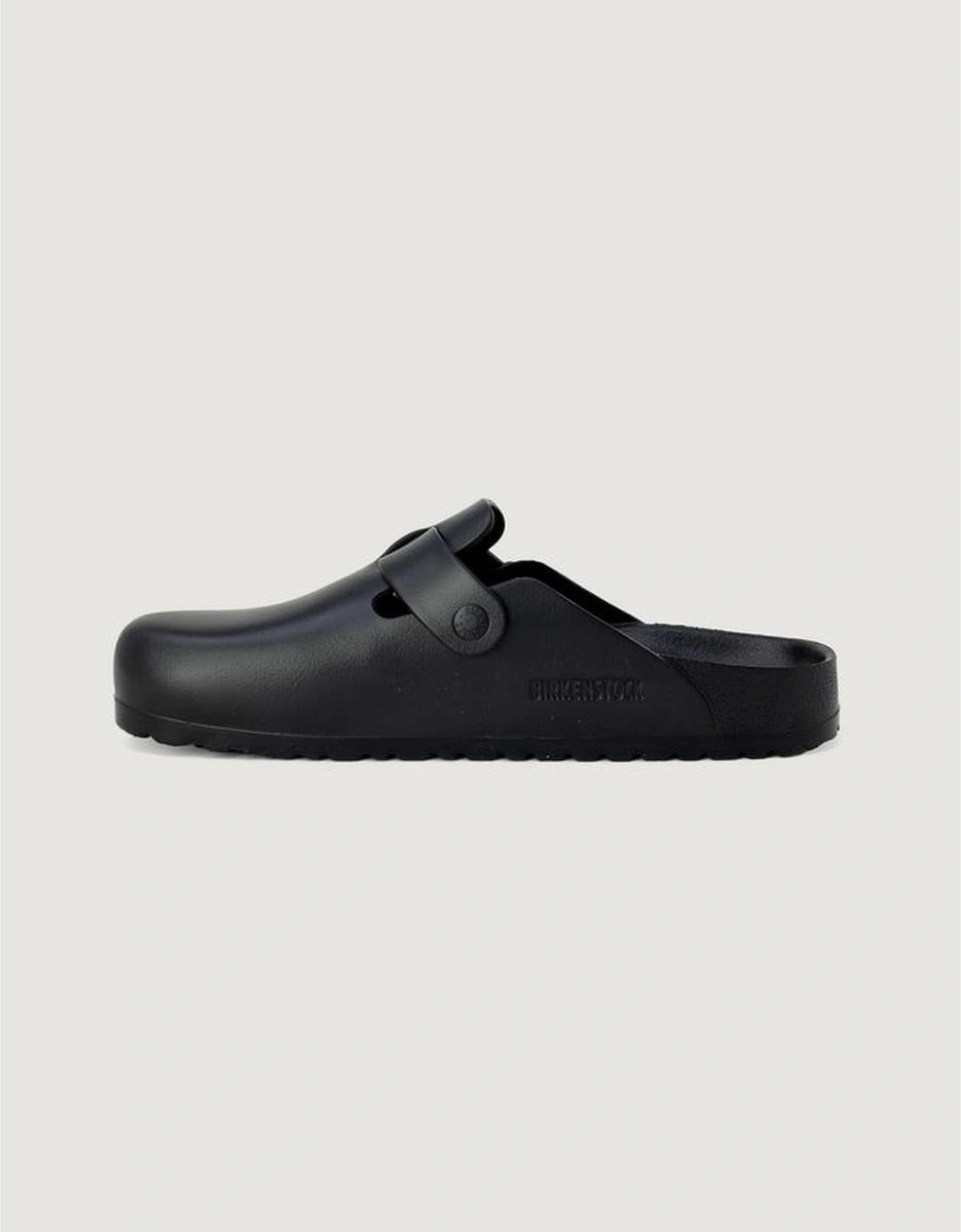 Plastic Slip-On Slippers with 2.5cm Heel Women - Black Sandals