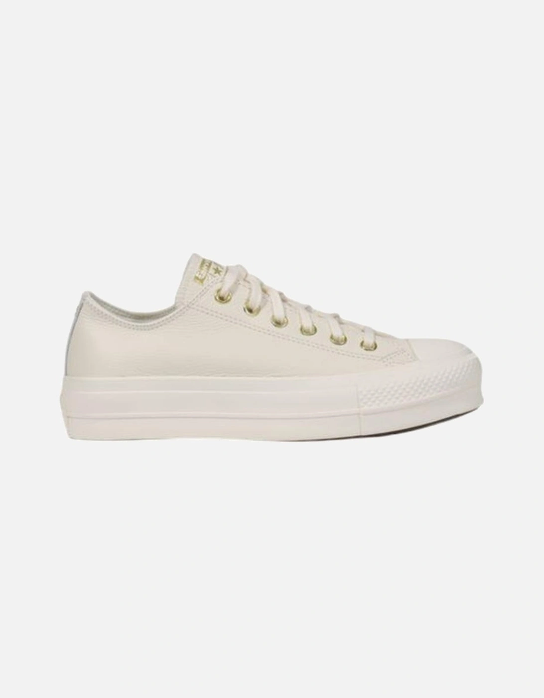Leather Elevated Sole Sneakers Women - White, 6 of 5