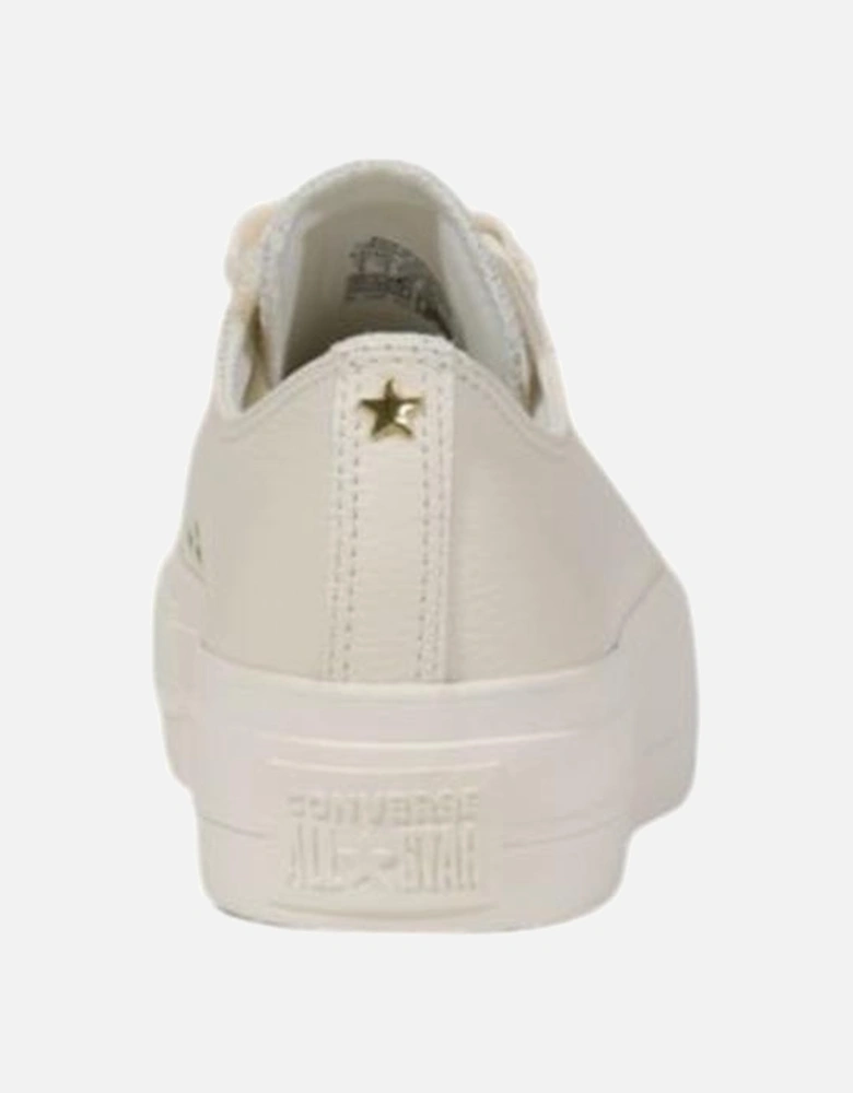 Leather Elevated Sole Sneakers Women - White