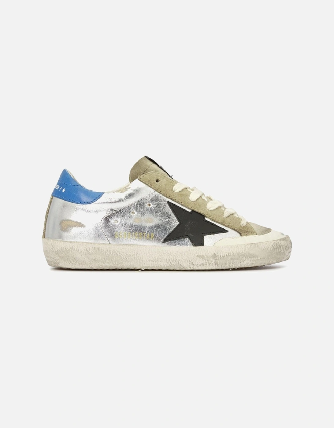 Silver Patent Calfskin Sneakers with Suede Tongue Women - Gray, 5 of 4