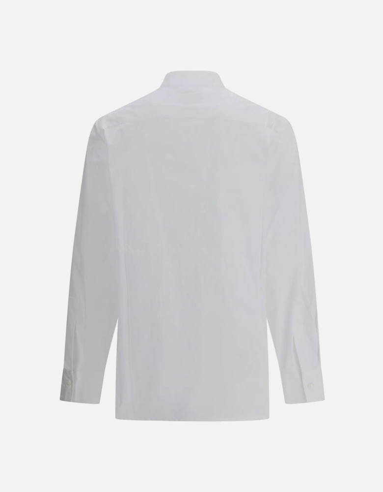 Petra Tuxedo Shirt with Mandarin Collar Women - White