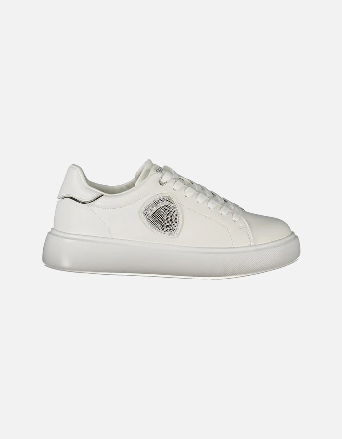 Dazzling Rhinestone-Accented Sporty Sneakers Women - White, 4 of 3