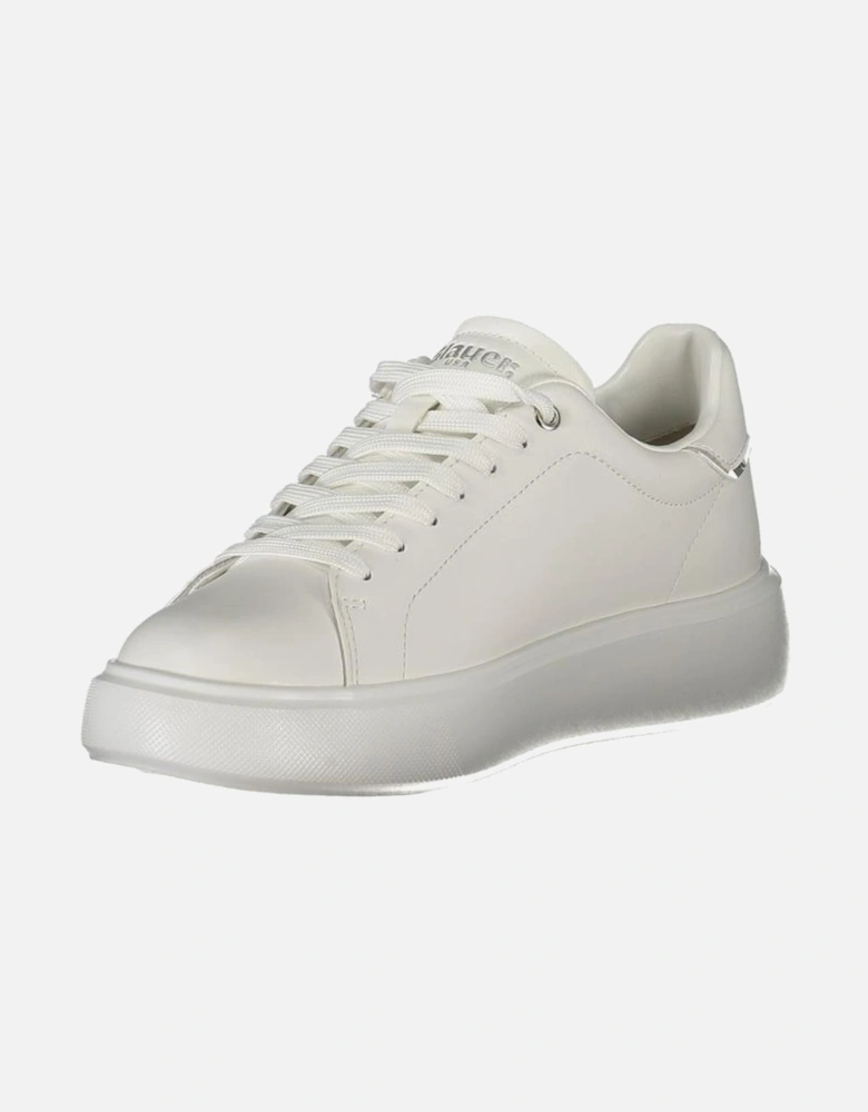 Dazzling Rhinestone-Accented Sporty Sneakers Women - White