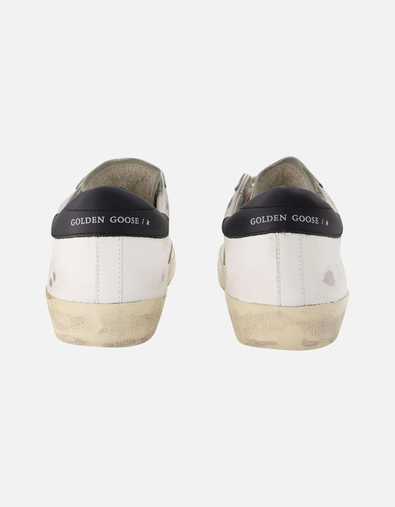 Calfskin Star Logo Leather Sneakers Women - White