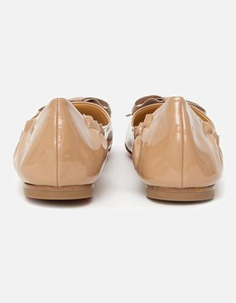 Leather Panelled Suede High-Top Sneakers Women - Beige Flats