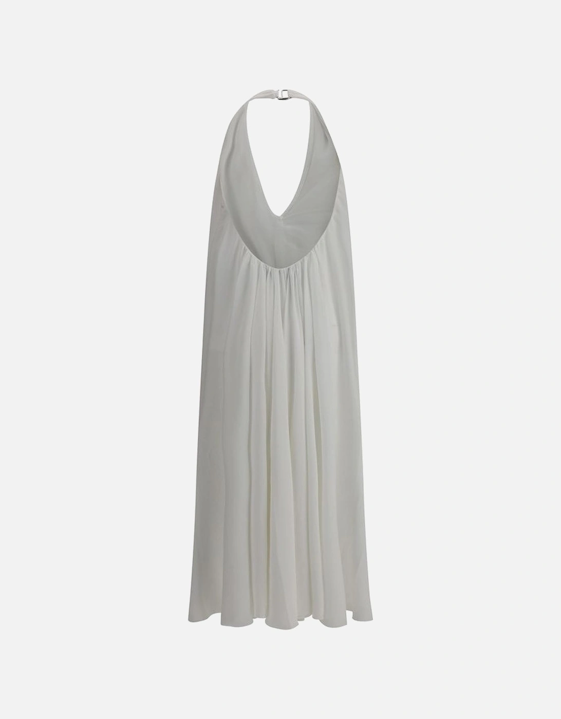 Sophisticated Minimalist Sleeveless Long Dress Women - White Dresses