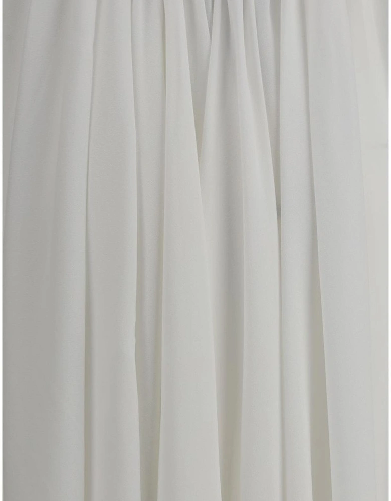 Sophisticated Minimalist Sleeveless Long Dress Women - White Dresses