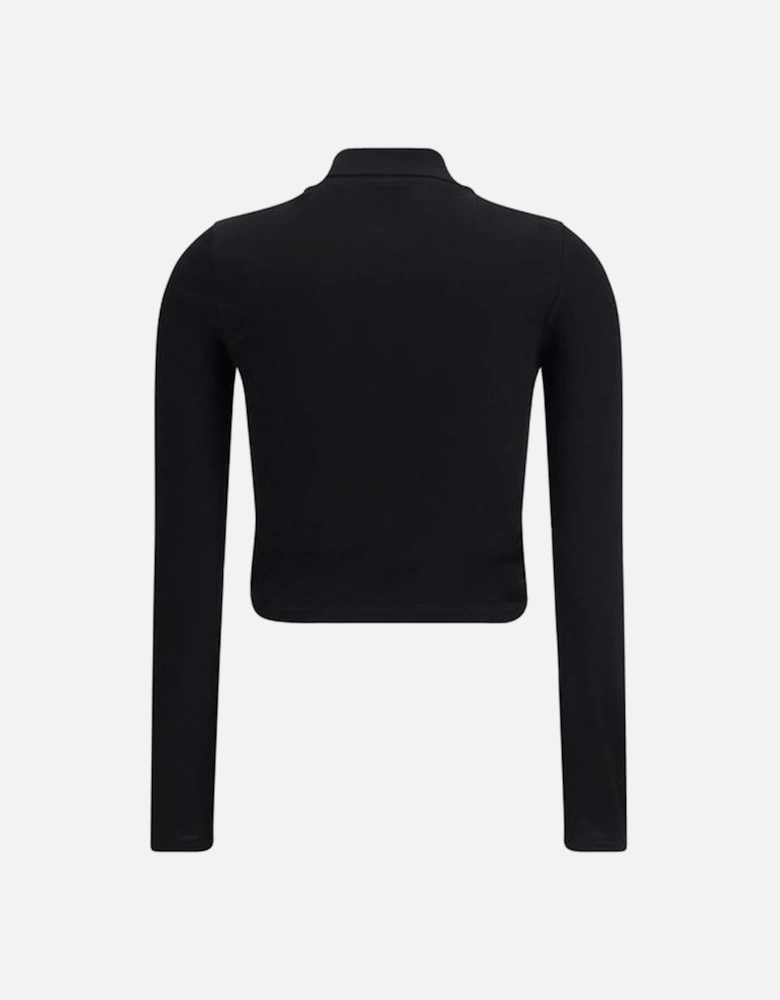 Polo Shirt with Twisted Detail Women - Black Polo Shirts