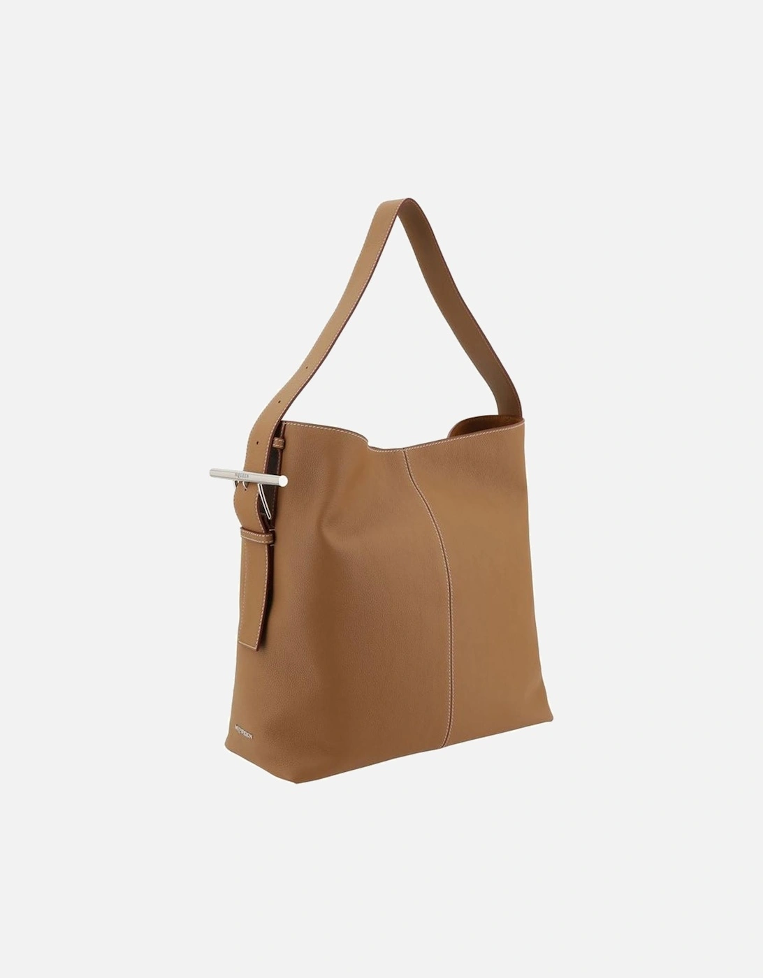 T-Bar Sling Leather Shoulder Bag Women - Beige