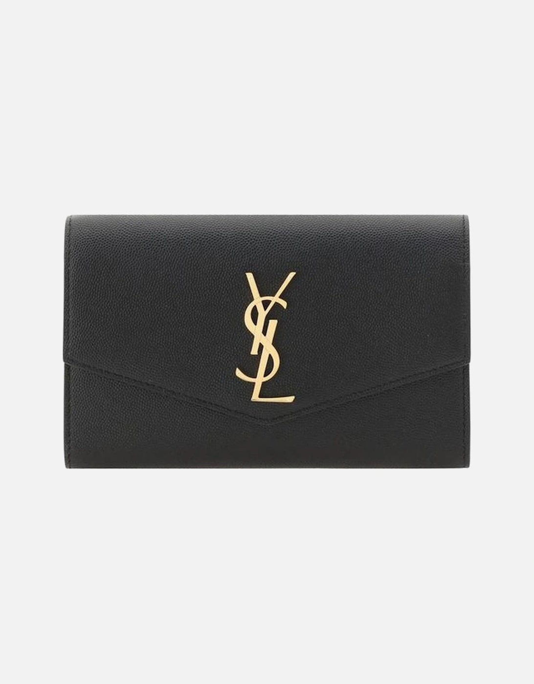 Calfskin Quilted Chain Wallet with Gold Logo Women - Black Shoulder, 5 of 4