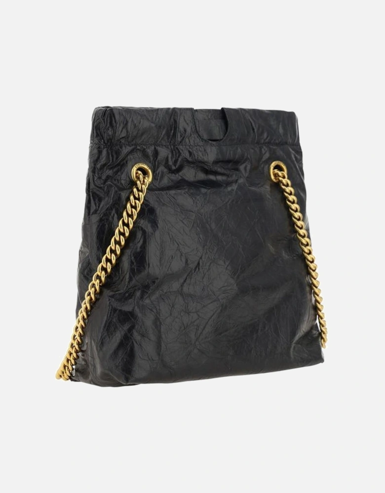 Calfskin Wrinkled Effect Shoulder Bag Women - Black