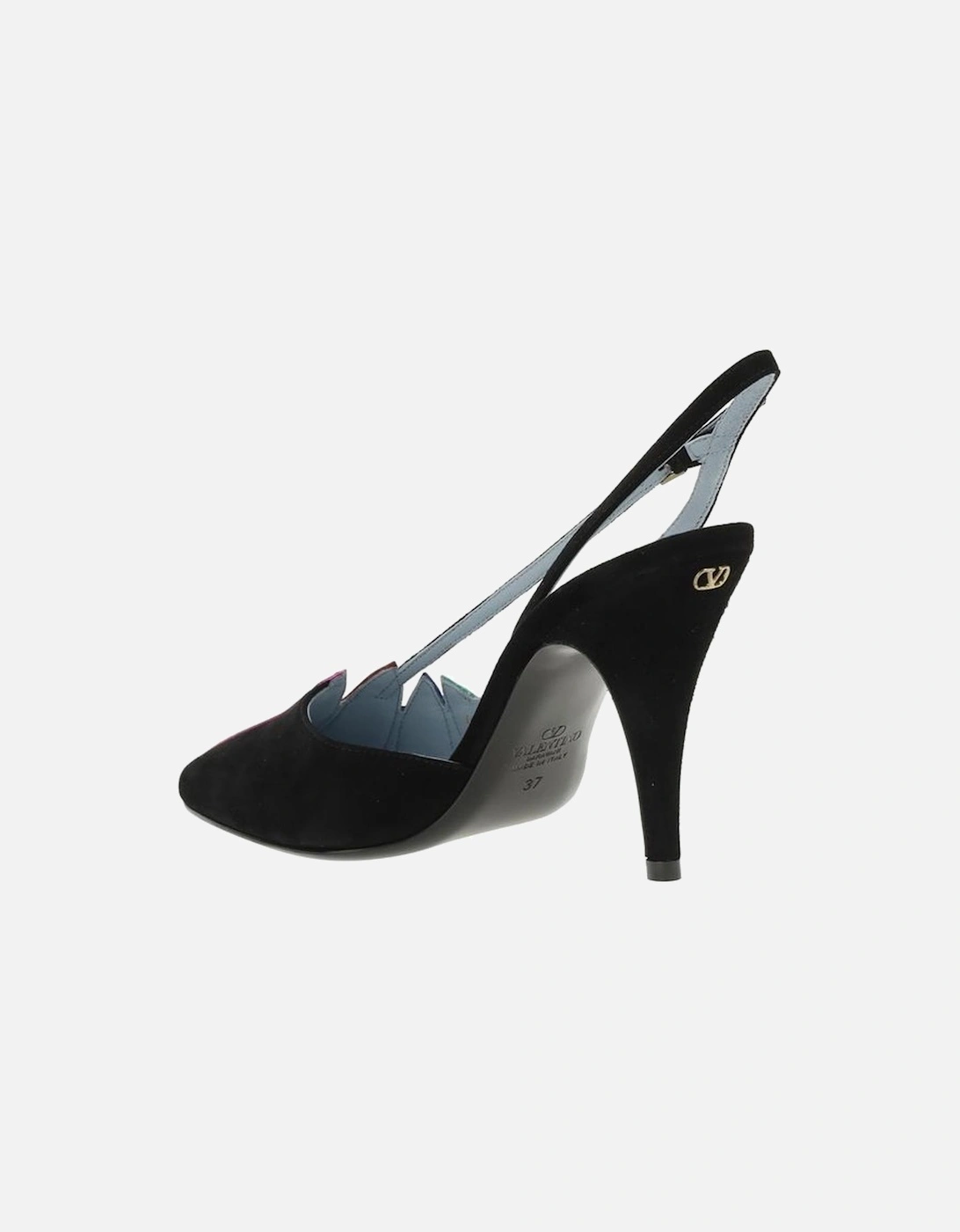 Foliefoliage Suede Slingback Pumps with Leaf Motif Women - Multicolor