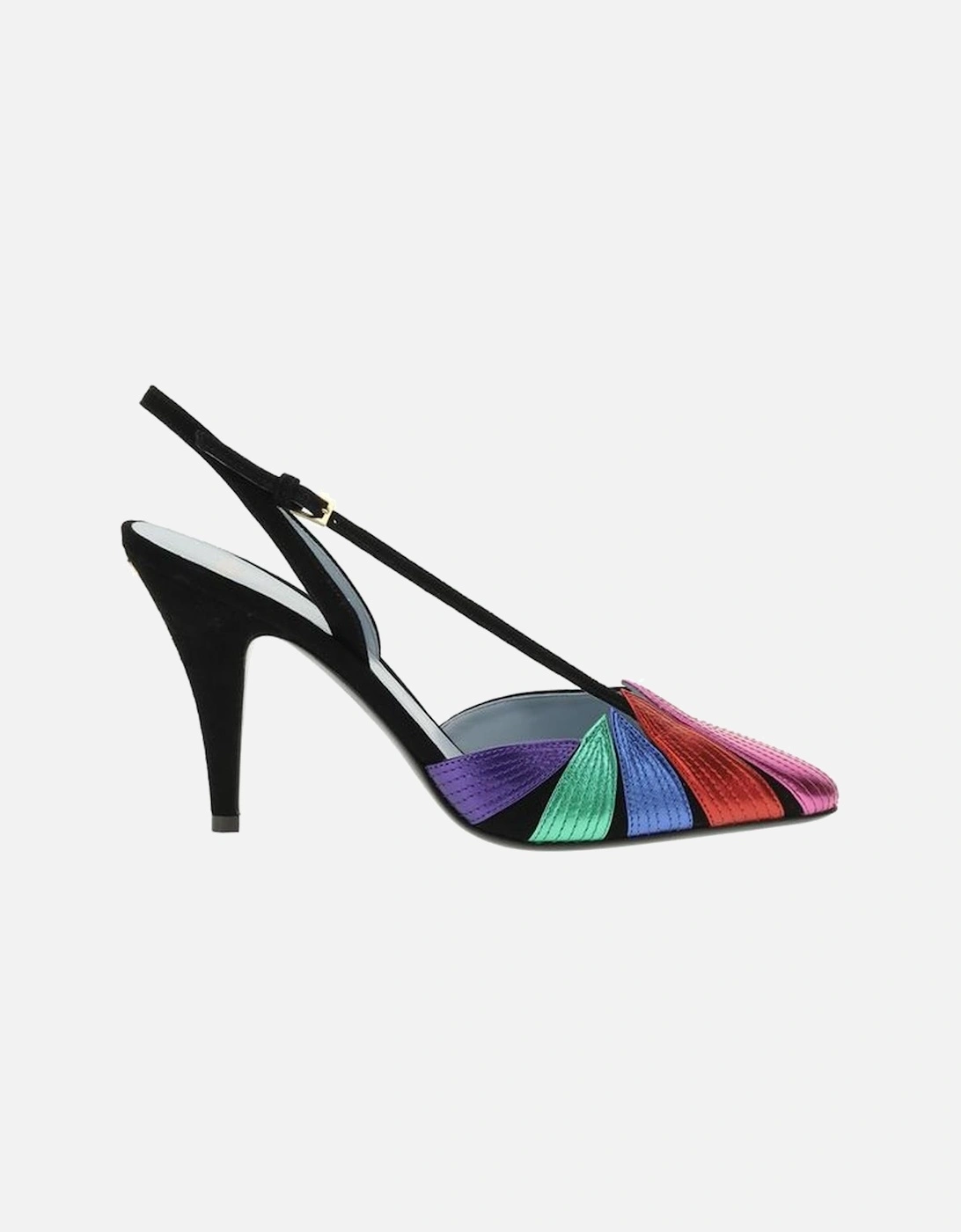Foliefoliage Suede Slingback Pumps with Leaf Motif Women - Multicolor, 5 of 4