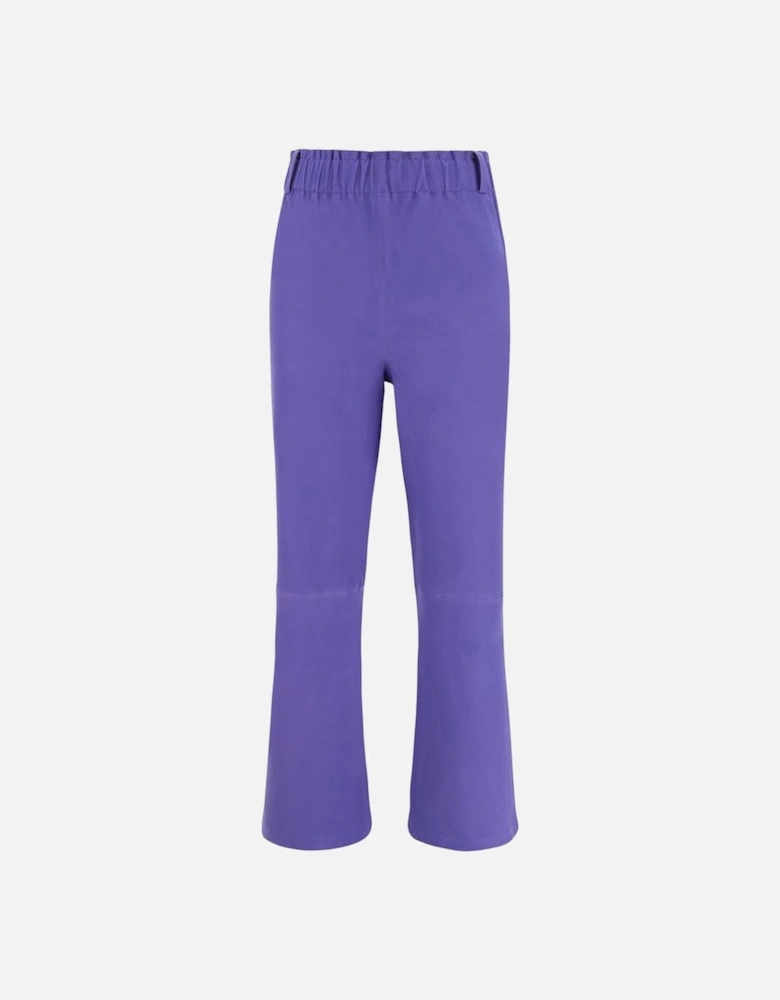 Lambskin Elasticated Waistband Pants Women - Purple Jeans