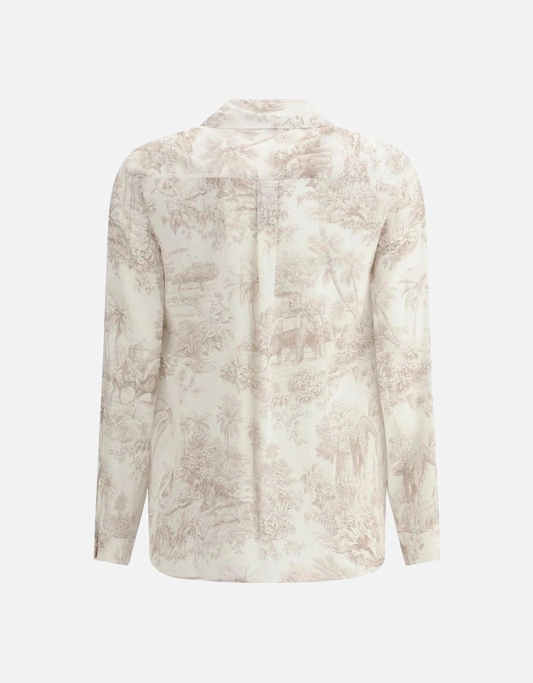 Silk Shirt with Toile de Jouy Print Women - White