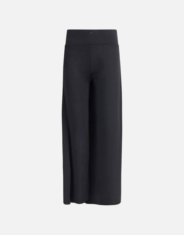 Wide-Leg Infinity Pants with Belt Loops Women - Black Jeans