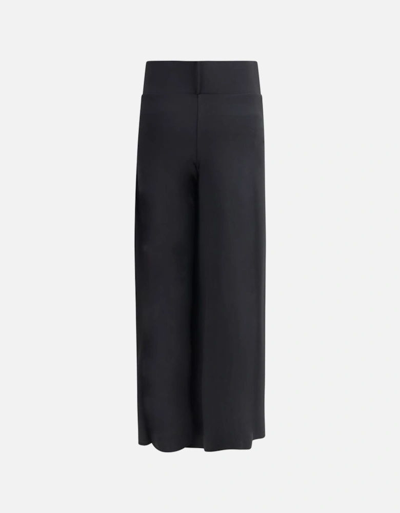 Wide-Leg Infinity Pants with Belt Loops Women - Black Jeans
